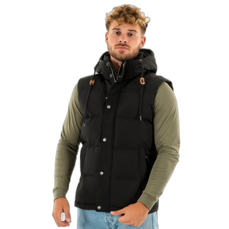 Image of Superdry Hooded sleeveless jacket Superdry Everst Noir Male M
