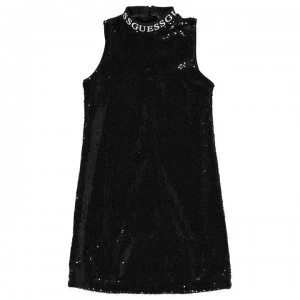 Image of Guess Girls Sequin Dress - Jet Black JBLK