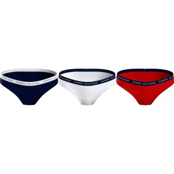 Image of Tommy Bodywear 3P BIKINI - Navy/Wht/Red