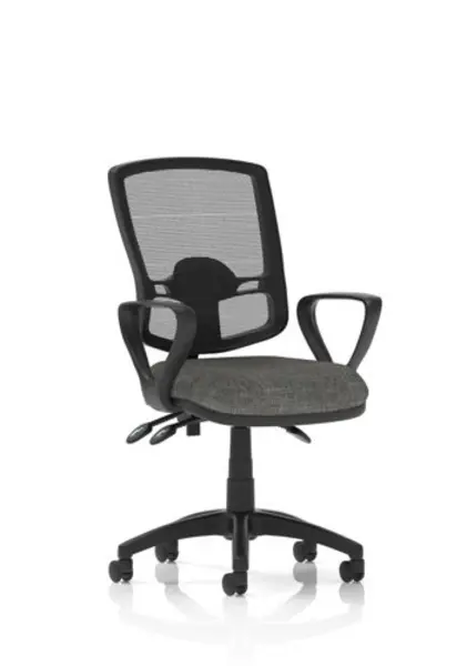 Image of Eclipse Plus III Deluxe Mesh Back With Charcoal Seat With Loop Arms