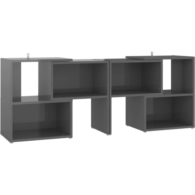 Image of VIDAXL TV Cabinet High Gloss Grey 104x30x52cm Engineered Wood Vidaxl 8720286606988