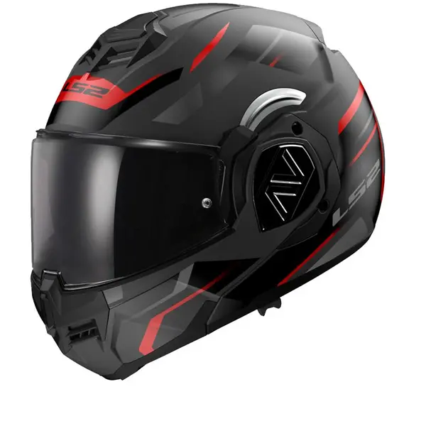 Image of LS2 FF906 Advant Kuka Matt Black Red-06 Modular Helmet Size XS