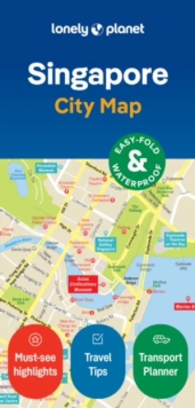 Image of Lonely Planet Singapore City Map : Durable, Waterproof, Easy-Fold Planning Map with Attractions & Walking Tours Sheet map, folded