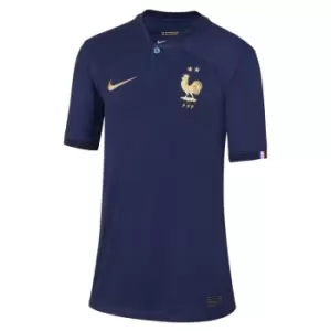 Image of Nike France Home Shirt 2022 2023 Juniors - Blue