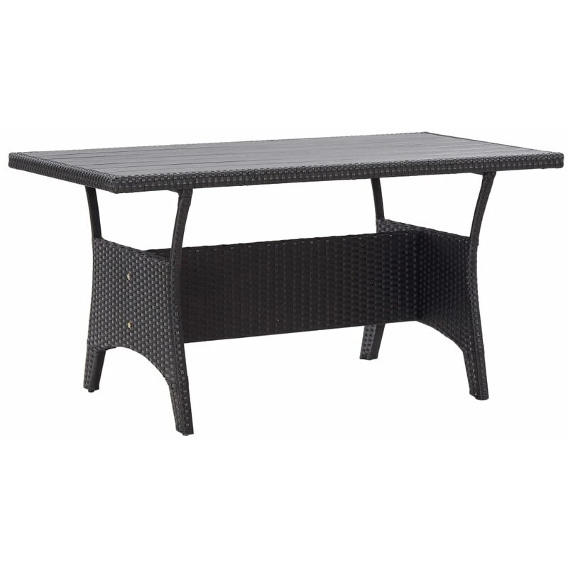 Image of VIDAXL Garden Table Black 120x70x66cm Poly Rattan Vidaxl 8720286641859