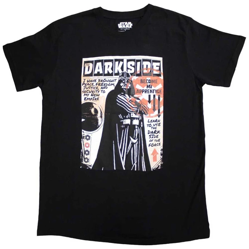 Image of Star Wars Learn The Darkside T Shirt Black unisex