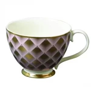 Image of Footed Mug with Fan Design Gold