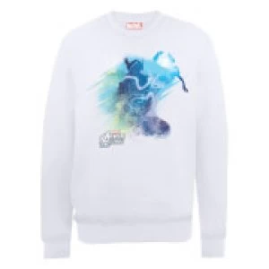 Image of Marvel Avengers Assemble Hulk Art Burst Sweatshirt - White - M