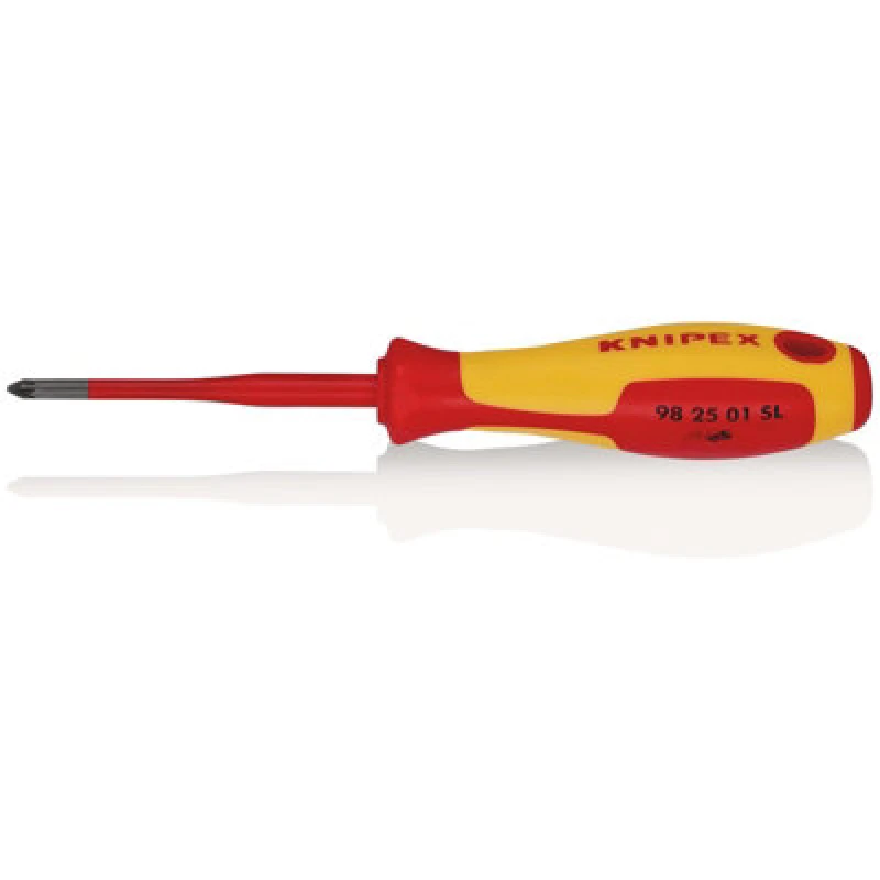 Image of Knipex 98 25 01 Sl Vde Insulated Pozidriv Screwdriver, Pz1 X 80mm - Slim 72455
