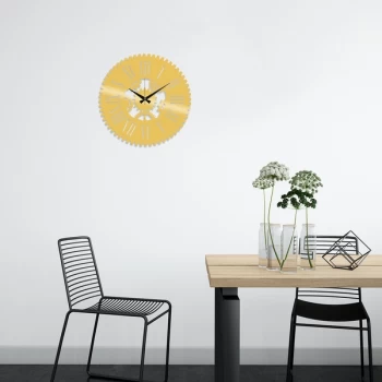Image of Metal Wall Clock 24 - Gold Gold Decorative Metal Wall Clock
