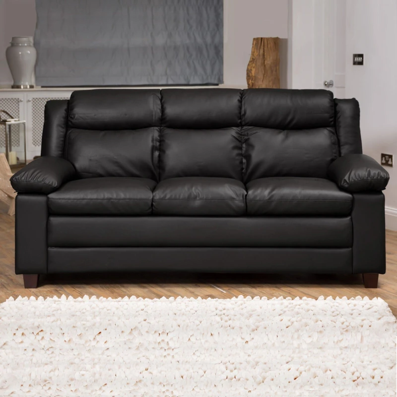 Image of Artemis Home Standish 3 Seat Sofa in Black Unisex