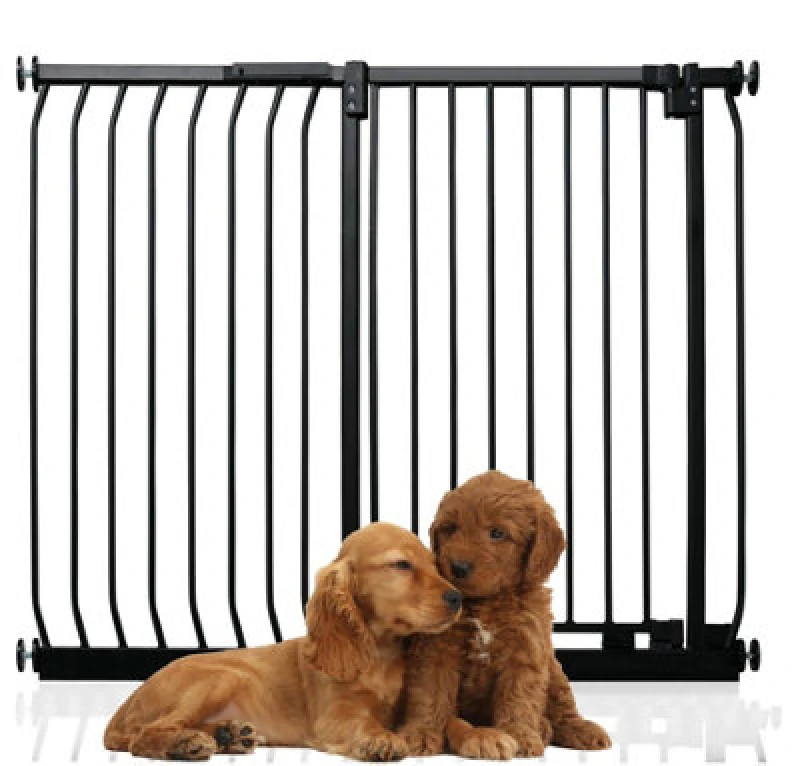 Image of Bettacare Extra Tall Elite Dog Gate, 107Cm - 116Cm, Matt Black, Extra Tall 96.8Cm In Height, Pressure Fit Pet Gate