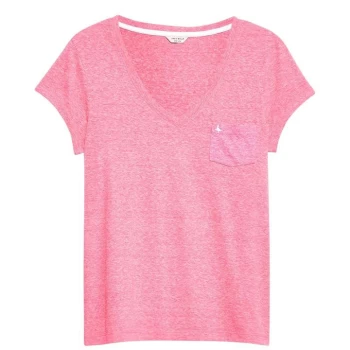 Image of Jack Wills Bicester V Neck T-Shirt - Pink