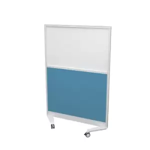 Image of Mobile Type 3 Half Glazed Screen White Frame - 1000W X 1800H Band 4