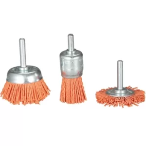 Image of Makita 3 Piece Nylon Brush Set Coarse