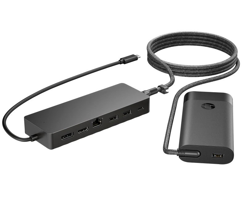 Image of HP Universal USB-C Hub and Laptop Charger Combo 9H0H9AA