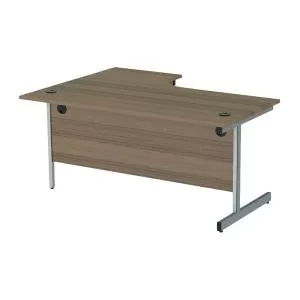 Image of Jemini Radial Right Hand Cantilever Desk 1600x1200x730mm Dark