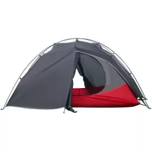 Image of Camping Tent Compact 2 Man Dome Tent for Hiking Garden Dark Grey - Dark Grey - Outsunny