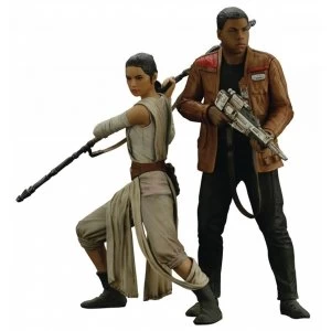 Image of Star Wars Episode VII Rey & Finn Art FX+ Statue 2 Pack