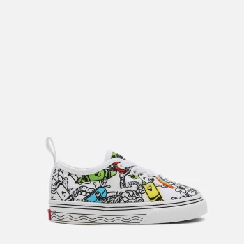 Image of Vans X Crayola Toddlers Authentic DIY Sketch Your Way Trainers - Chex/Cherries - UK 9 Kids