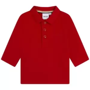 Image of Boss long Sleeve Tonal Polo Shirt Infants - Red