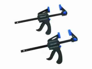 Image of Silverline 250108 Mini Clamps 2pk 100mm