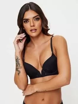 Image of Ann Summers Bras The Plunging Ll Padded Plunge - Black, Size 36B, Women