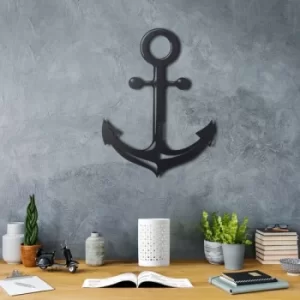 Image of Anchor Black Decorative Metal Wall Accessory