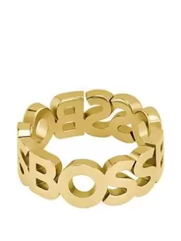 Image of BOSS Gents BOSS Kassy Light Yellow Gold Ring, Gold, Men