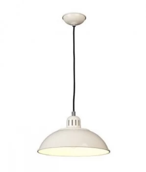 Image of 1 Light Dome Ceiling Pendant Cream, E27