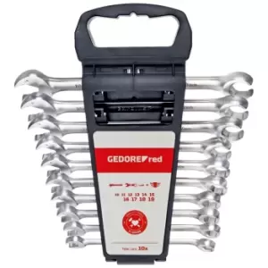 Image of Gedore Comb.ratchet span.set open 10-19mm 10pcs