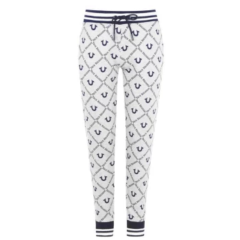 Image of True Religion Logo Print Jogging Bottoms - Grey