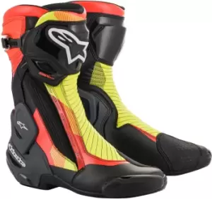 Image of Alpinestars SMX Plus v2 Motorcycle Boots, black-red-yellow, Size 43, black-red-yellow, Size 43