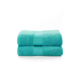Image of Deyongs Bliss Pima 2 Pack Bath Towel - Teal