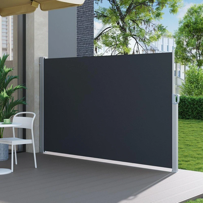 Image of Breeins Outdoor Retractable Privacy Awning Black L