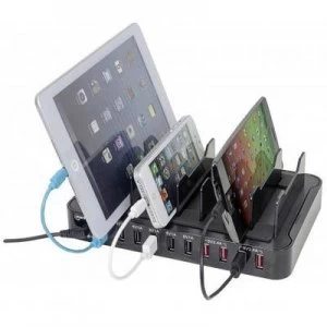 Image of Manhattan 10-Port Charger 180009 USB charging station Mains socket Max. output current 17000 mA 10 x USB