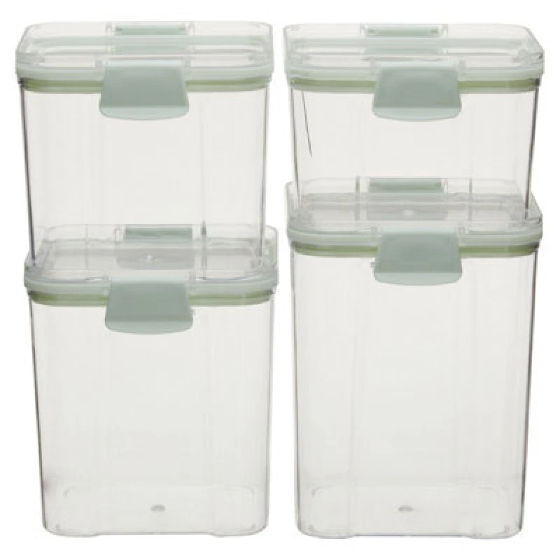 Image of Orsina Durable Set Of Four Storage Boxes, Sturdy Storage Containers For Kitchen, Airtight Seal Plastic Storage Box