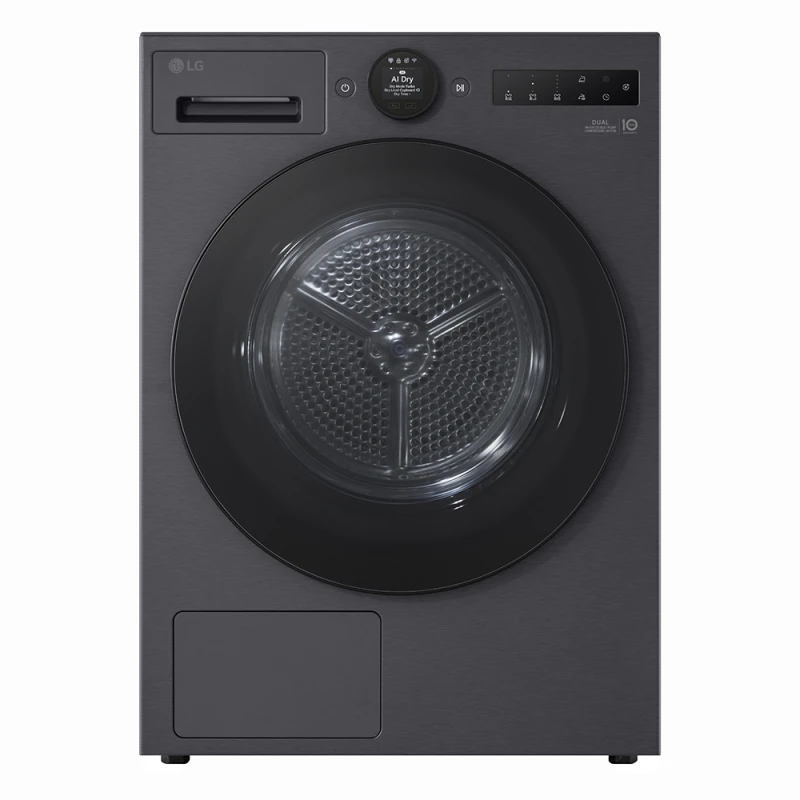 Image of LG VX70 Series AI Dry RHX7009TBB WiFi Connected 9Kg Heat Pump Tumble Dryer - Black - A+++ Rated