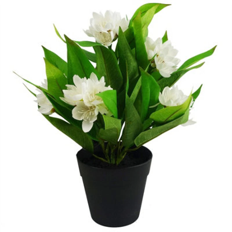 Image of Leaf 18Cm Artificial Freesia Plant White Flowering