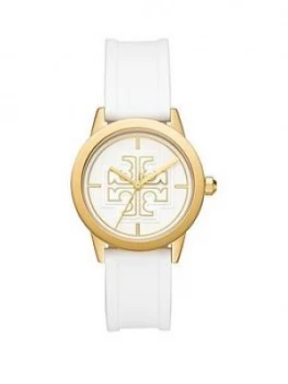 Image of Tory Burch Tory Burch The Gigi White Dial White Strap Watch