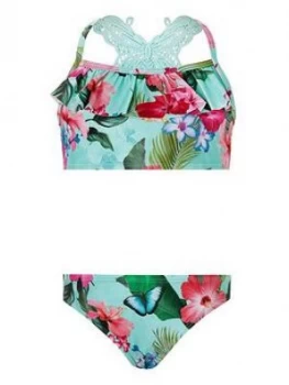 Image of Monsoon Fergie Flower Crochet Bikini - Turquoise