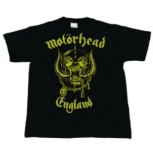 Image of Motorhead England Classic Gold Mens T Shirt: XXL