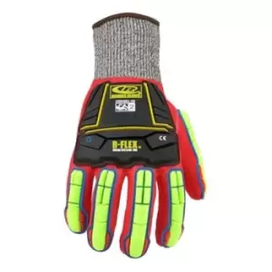 Image of Ansell R068 Size 8, 0 Mechanical Protection Gloves - Black/Grey/Red