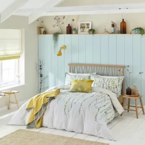 Image of Clarissa String of Beads Turmeric 100% Cotton Duvet Cover Set Turmeric