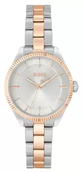 Image of BOSS 1502727 Sage (32mm) Silver Dial / Two Tone Rose Gold Watch