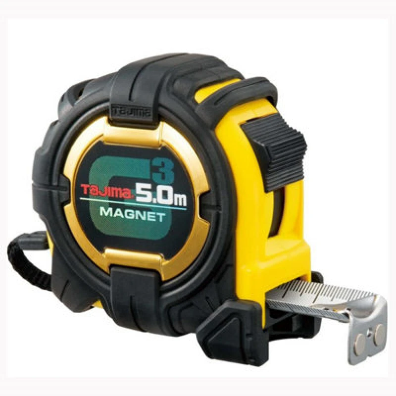 Image of Tajima G Lock Extra Wide Magnetic Tape Measure Metric TAG3M750MT Scale: Metric
