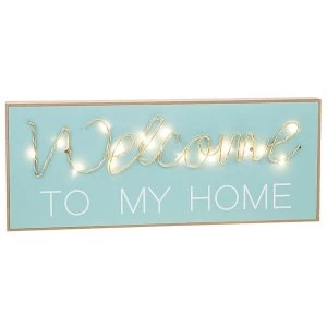 Image of LED Oblong String Plaque Welcome