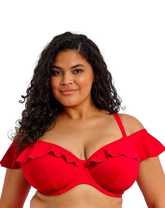 Image of Elomi ELOMI PLAIN SAILING PLUNGE BIKINI TOP Lava RED - Elomi - Size: 36FF Lava RED Female 36FF XY69703