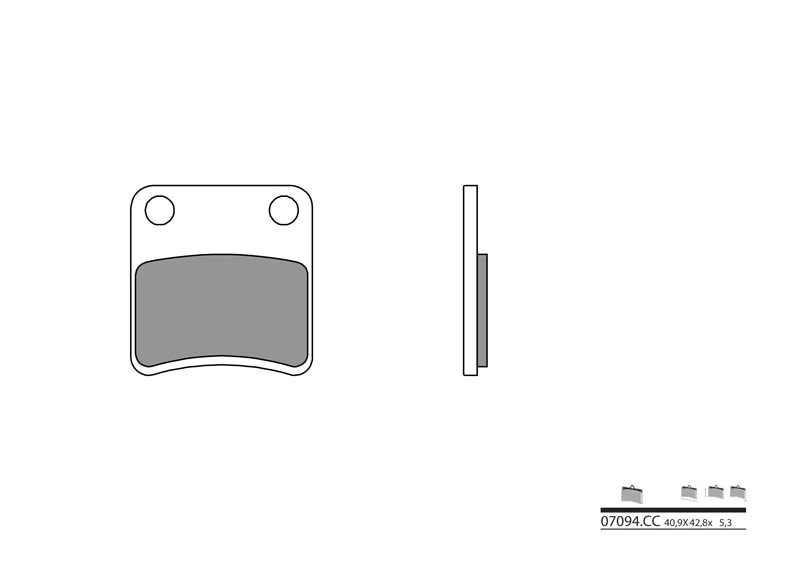 Image of Brembo S.p.A. Scooter Carbon Ceramic Brake pads - 07094CC