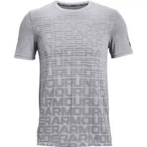 Image of Under Armour Wordmark T Shirt Mens - Grey